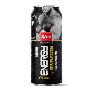 500ml Can Strong Power Energy Drink With Ginseng From Riar Beverage